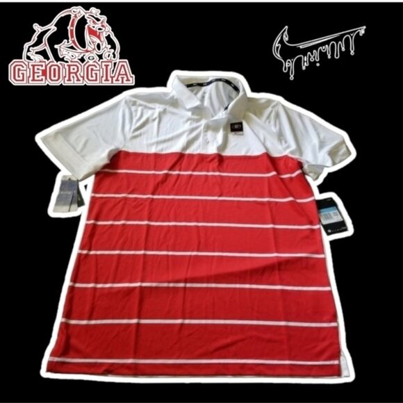 Nike Dri-Fit Flex Men Medium Georgia Bulldogs NCAA Football Polo Gf112025 - Picture 3 of 8